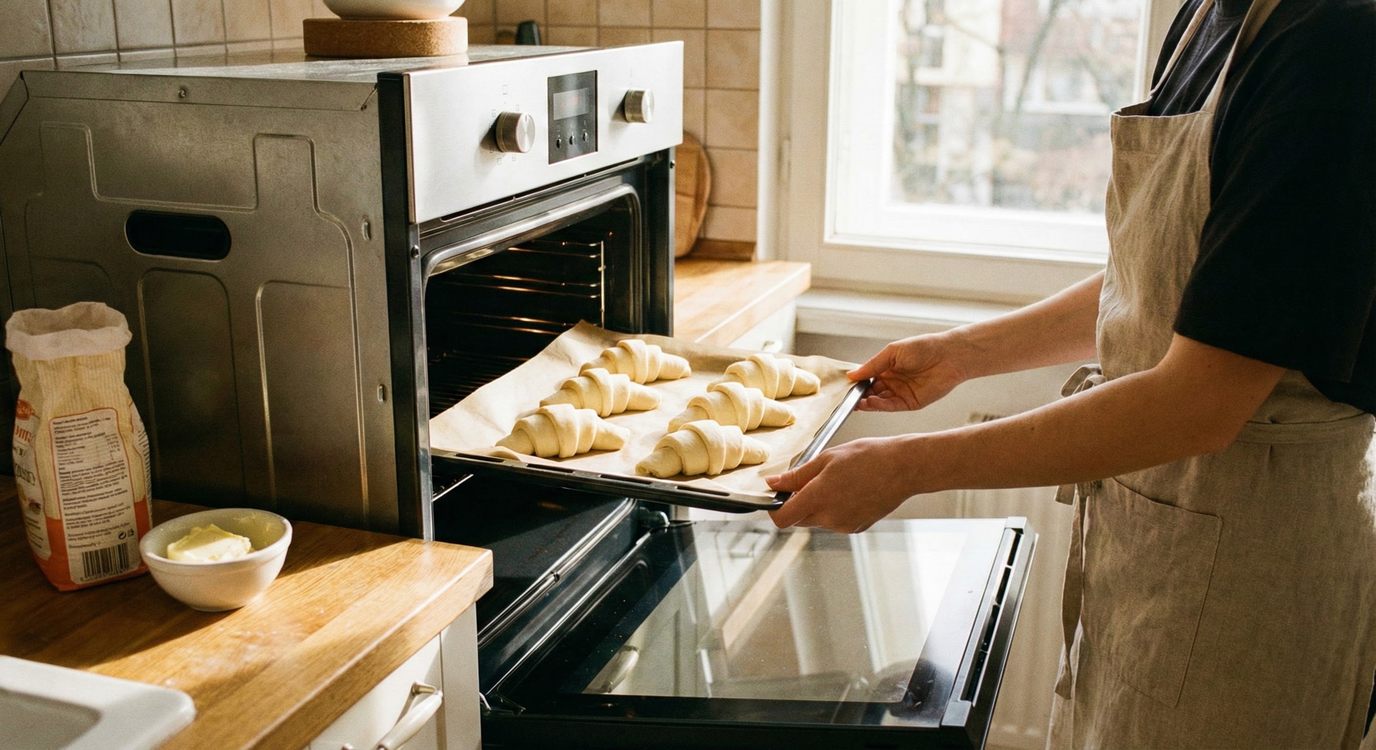 Bake croissants at home